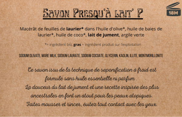 Savon Presqu’à lait’p - alep 2