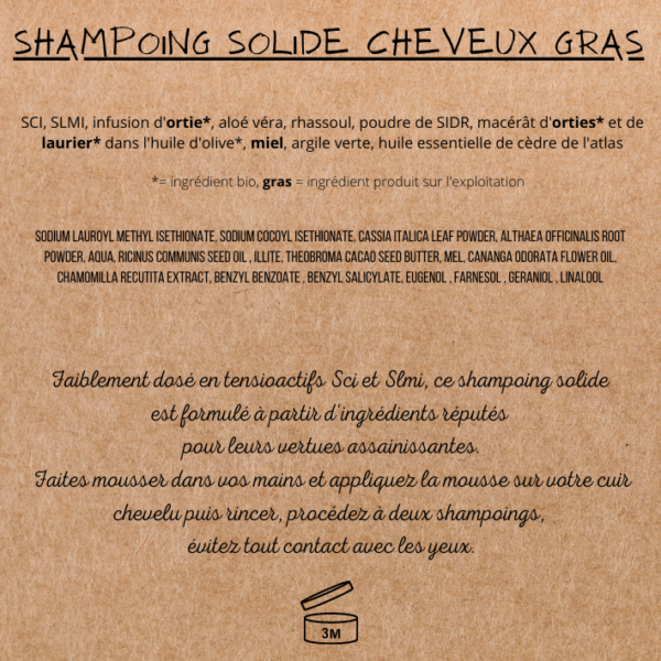 Shampoing solide cheveux gras - shamp gras 2